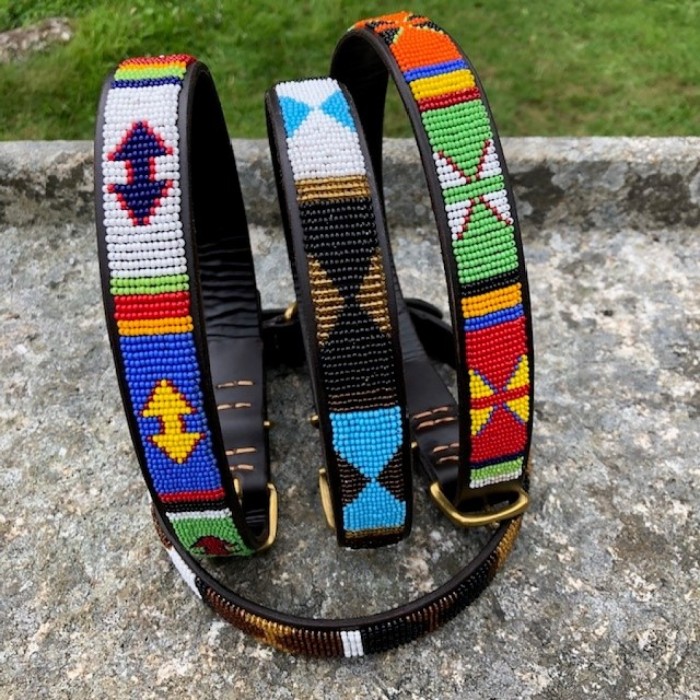 Extra Large  Maasai Beaded Dog Collar